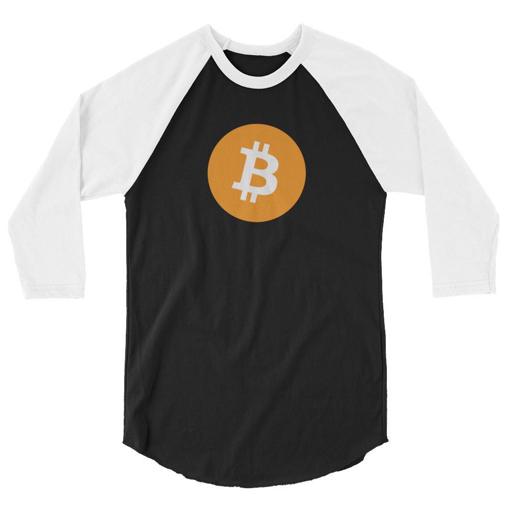 Bitcoin 3/4 sleeve raglan shirt