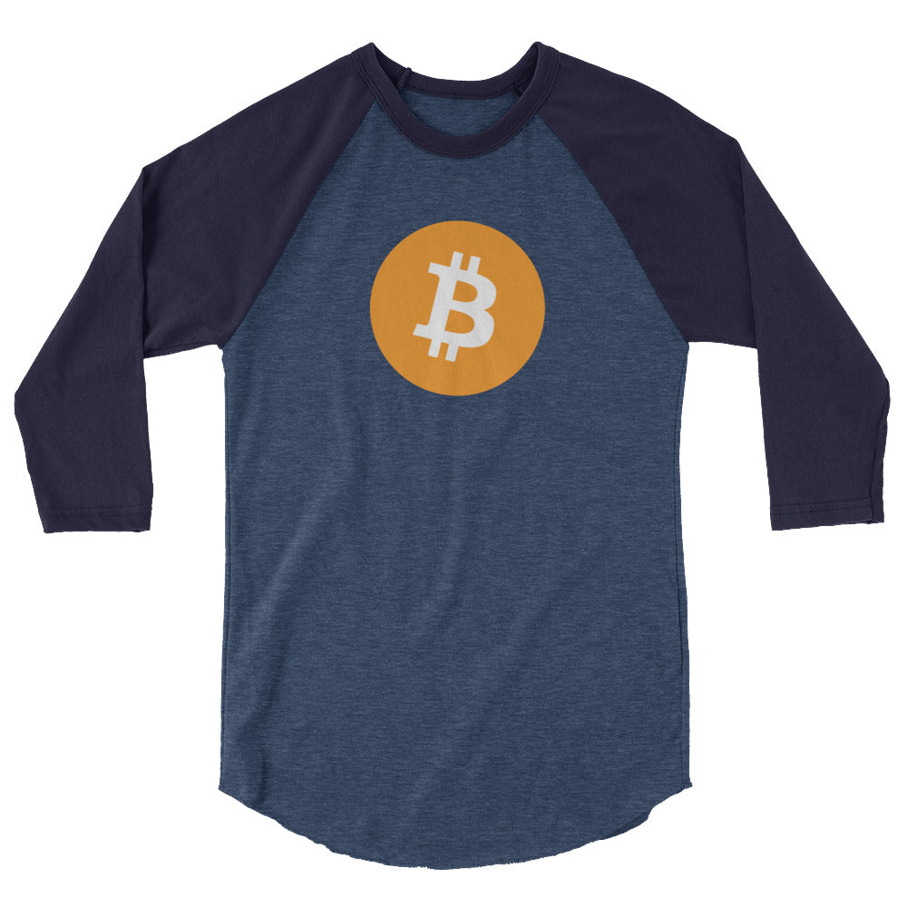 Bitcoin 3/4 sleeve raglan shirt