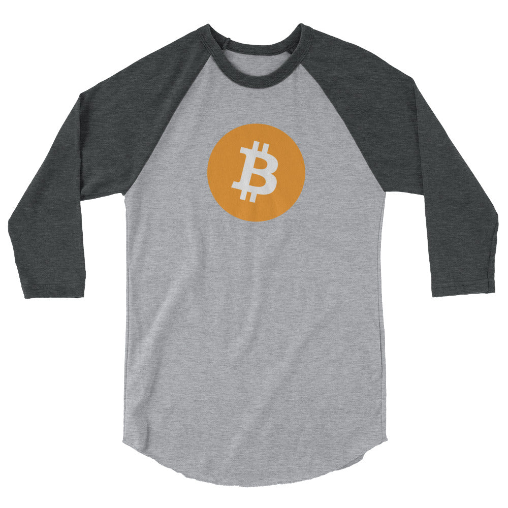 Bitcoin 3/4 sleeve raglan shirt