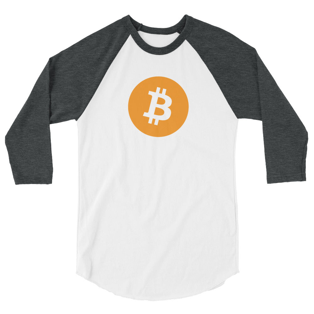 Bitcoin 3/4 sleeve raglan shirt