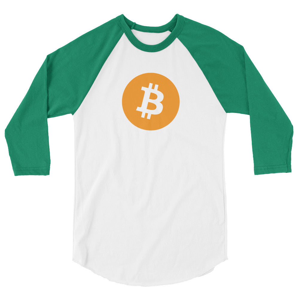 Bitcoin 3/4 sleeve raglan shirt