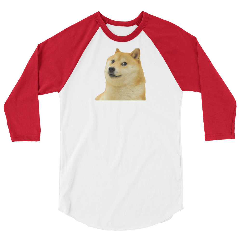 Dogecoin 3/4 sleeve raglan shirt